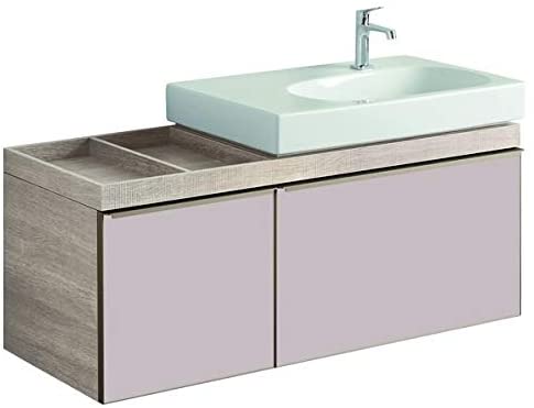 Geberit Citterio Vanity unit 500.563.Jl.1, shelf space left, 1184x55x50cm, wood texture natural beige - 500.563.JI.1
