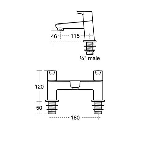 Ideal Standard B9929AA Concept Blue Bath Filler