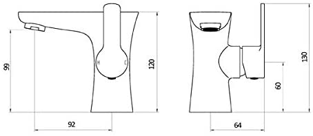 RAK Art Splash Mono Basin Mixer Tap - Chrome