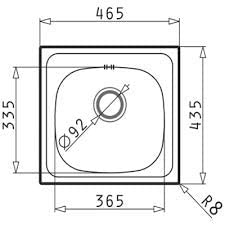 Pyramis E33 465 x 435mm Undermount Sink