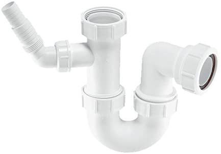 McAlpine WM14 Sink Trap with 135 Degree Swivel Nozzle, White