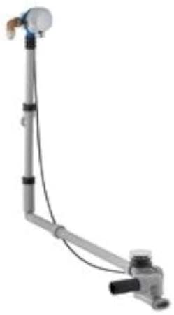 Geberití«Ì_Ì_ÌÎ̝ÌÎ̥í«ÌÎ_Geberit Bath Waste with Rotary Ventilator and Water Input, D52, Length 70cm, with Faceplate and Escape: Bright Chrome Sleeve (150.713.21.1)
