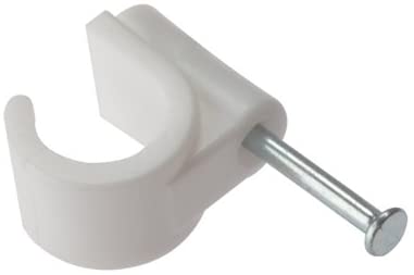 Talon NCW22 NCW Nail-in Pipe Clip, White, 22 mm, Set of 100 Pieces