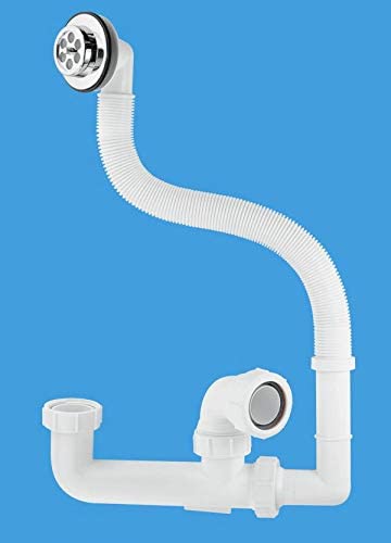 McAlpine 60mm Seal Extended Body Bath Trap with Flexible Overflow FSK10E