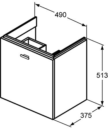Ideal Standard Connect Space E0312WG Vanity Unit 500 mm 1 Drawer High Gloss White