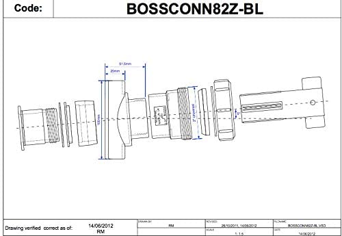 McAlpine 2" Pipe Mechanical Soil Pipe Boss Connector BOSSCONN82Z-BL
