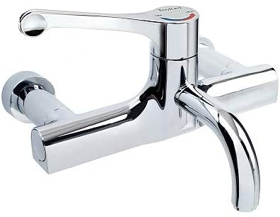 Twyford SF1132CP Sola Thermostatic Surgeons Mixer Lever Tap, Wall Mounted, Detachable Spout