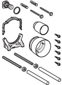 Geberit - Mounting Accessories for Geberit Duofix Rack for Toilet Suspe Ndido, with Recessed Cistern Sigma 12 cm (241.869.00.1)