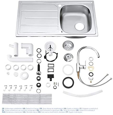 GROHE 31562SD0 | K200 Kitchen Sink & Bau Tap Bundle
