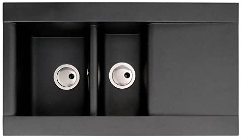 Abode Aspekt 1.5 Bowl BLACK Granite Sink - AW3002