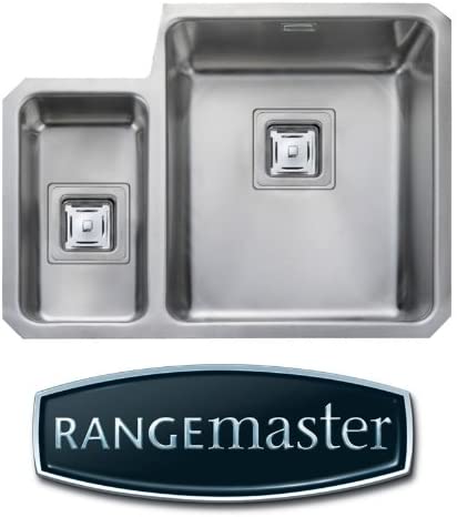 Rangemaster QUB3416L/ Quad Undermount Sink, Stainless Steel