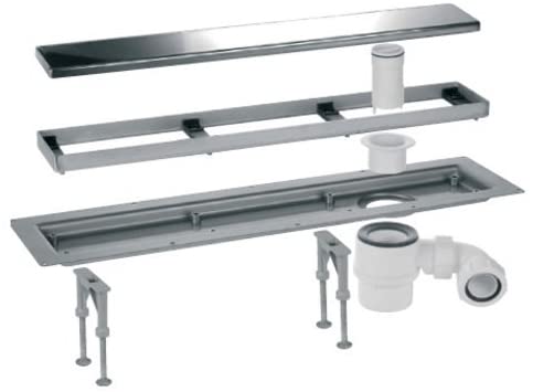 McAlpine CD800-P Polished Stainless Steel Linear Shower Drain Suitable For Tiled Floors