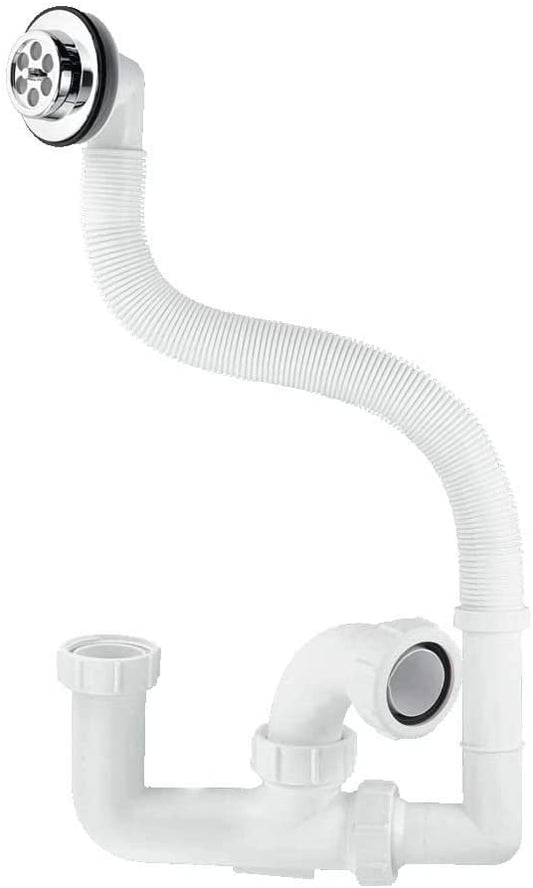 McAlpine FJ10-1.1/2" x 75mm Seal Bath Trap with Flexible Overflow FJ10