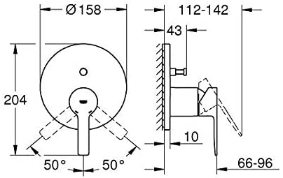 Grohe 24063001 Single-Lever Shower Mixer Tap - Chrome