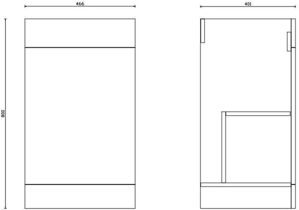Arley Venice 466mm Gloss White Basin Unit
