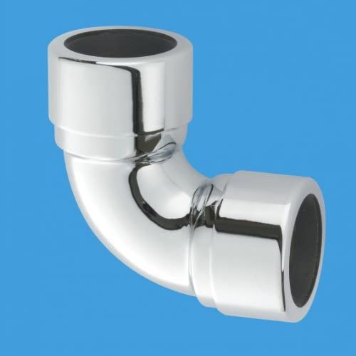 Mcalpine Quality Chrome Plated Brass 90deg Elbow 42mm