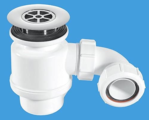 Standard Shower Trap with 85mm Chromed Plastic Flange - STW8R