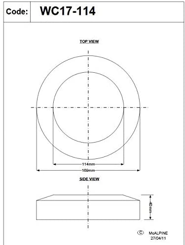 McALPINE 4"/114mm Flexible WC Connector Wall Flange WC17-114