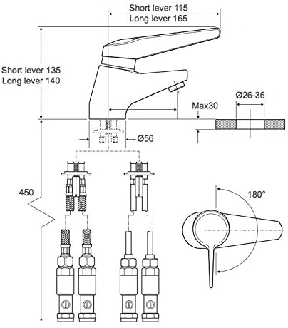 Rada 1.1555.010 THERMOTAP 3S Taps, Chrome