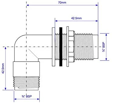 McAlpine å_" Bent Tank Connector FTC1AWH