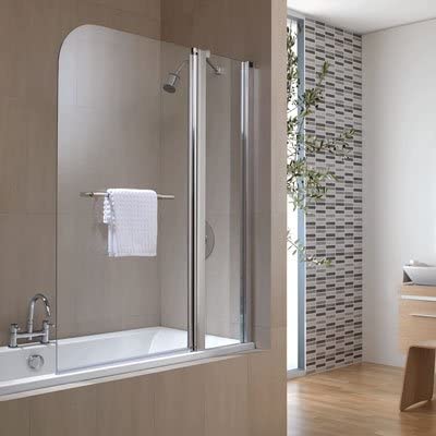 Twyford G68978CP Chrome Geo6 2 Part 1200mm Width LH Folding Bath