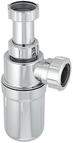 McAlpine A10AR-CP Chrome Plated Plastic Resealing Adjustable Inlet Bottle Trap-1.25 inch