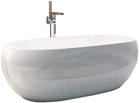 Synergy Pebble 1660mm Modern Double Ended Bath