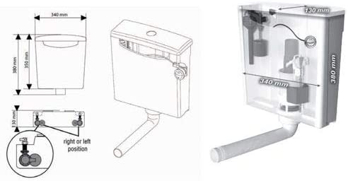 Macdee UCD02CP Uni Compact Dual Flush Con Cist