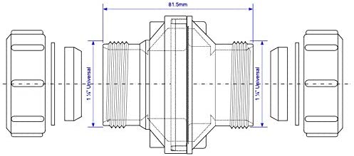 McAlpine 1̴_" in-Line Screened/Filter Pipe Coupling SWILF