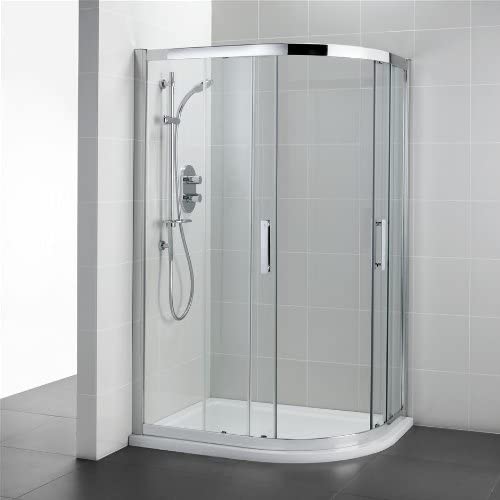 Ideal Standard L6286EO Silver Synergy 900 mm x 800 mm Offset Quadrant