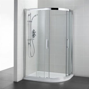 Ideal Standard L6286EO Silver Synergy 900 mm x 800 mm Offset Quadrant