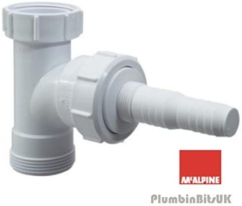 McAlpine V33L Domestic Appliance Swept Tee-1.5\" x 0.75\", White