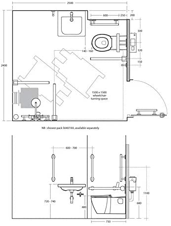 Ideal Standard S6402AA Concept Freedom Ensuite Bathroom Pack with 60cm Basin & Extended Wall Hung WC