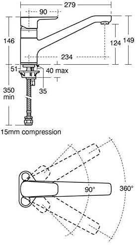 Ideal Standard B0766AA Tempo Single Lever Kitchen Mixer