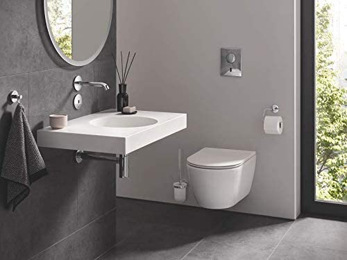 GROHE Essentials Paper Holder with Lid Silver