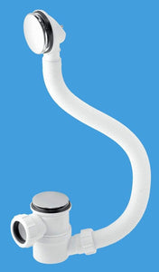 McAlpine 1m Chrome Plated Brass Bath Filler and Overflow (Top Access Clicker) HC2650UK-FIL-1M