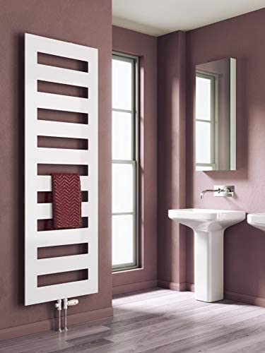 Reina Fondi Steel White Designer Towel Radiator 855mm x 600mm - Central Heating