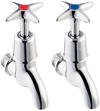Twyford SF2302CP Chrome Sola Bib Tap Pair with Cross Head and 1/2"