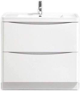 Synergy Kiev 900mm White Gloss Large Vanity Unit SY-KIE05