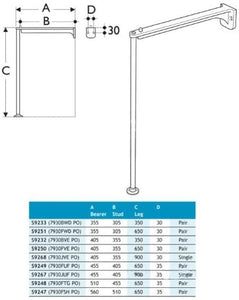 Armitage Shanks S9233MY Stainless Steel Legs Cleaner Sink and Bearers,
