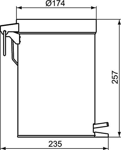 Ideal Standard Series A9104MY IOM Waste Container, Steel