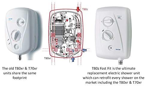 Triton T80z Fast-Fit Electric Shower 10.5kW Bathroom