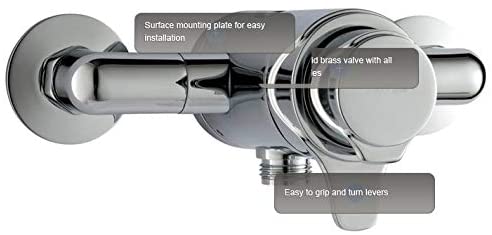 Triton Dene Dual Control Mixer Shower Concentric Thermostatic Exposed Chrome