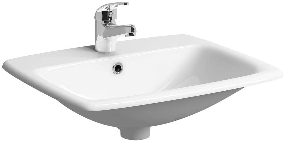 TWY E14511WH E100 SQ COUNTERTOP Basin 550X450 1TH Simple Product