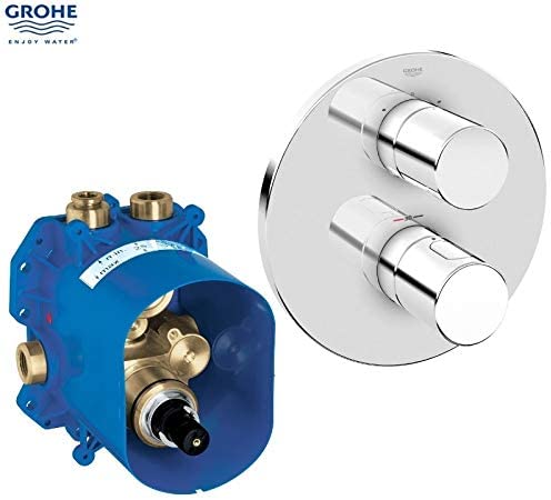 GROHE Grohtherm 3000 Cosmopolitan + Rainshower Shower Solution Pack 4, 118323