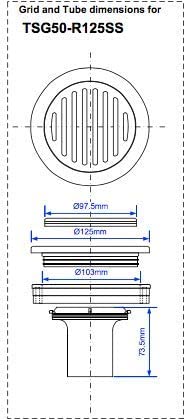 McAlpine 75mm Water Seal Trapped Gully TSG50-R125SS
