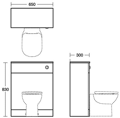 Ideal Standard E0777 Tempo 650mm WC Unit