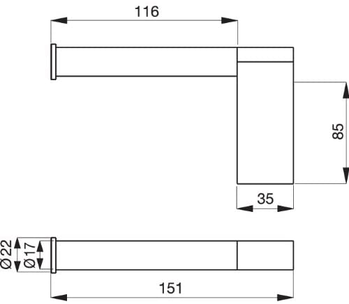 Ideal Standard Connect N1383AA Spare Toilet Roll Holder Chrome