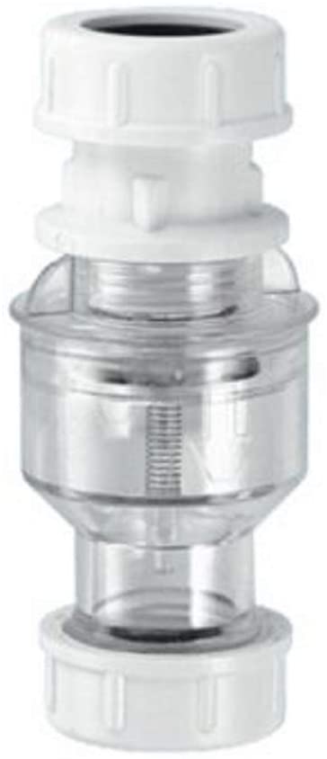 McAlpine TUN5-CL Tunvalve Straight Through (Clear), White