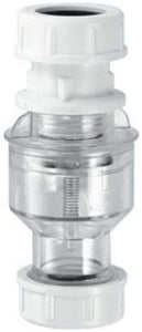 McAlpine TUN5-CL Tunvalve Straight Through (Clear), White